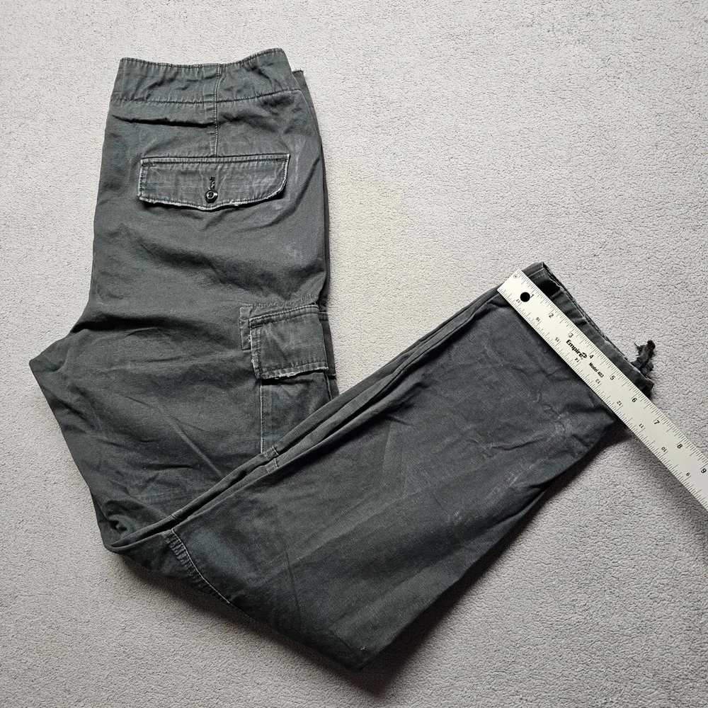 Abercrombie & Fitch Cargo Pants Mens Size 33x32 Gray Athletic Slim Fit Ankle Zip